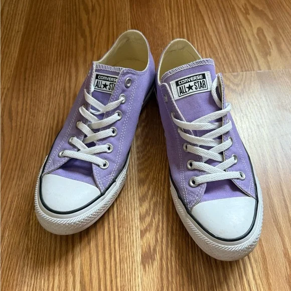 Converse Purple All Star Sneakers Shoes Women’s Size 10 or Men’s 8 Excellent - Picture 2 of 10